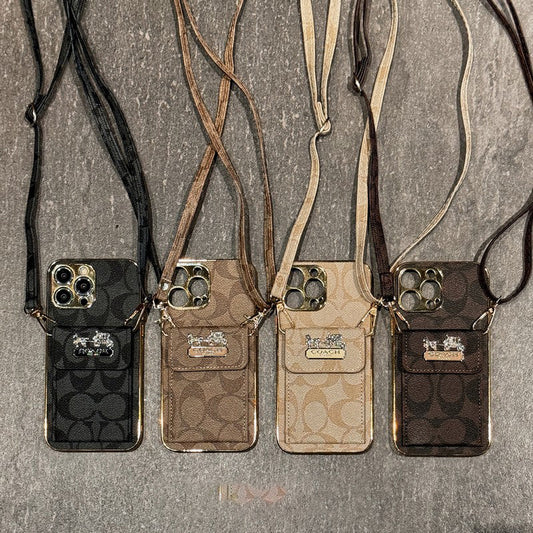 Coa Card Bag Leather Chain iPhone Case - Iphonecasehouse