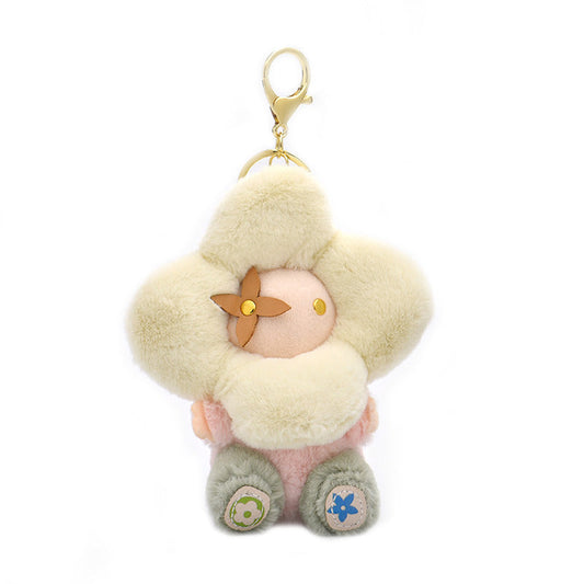 Cute Sunflower Plush Keychain – Vivian Doll Bag Charm for Women, Car & Backpack Decoration - Iphonecasehouse