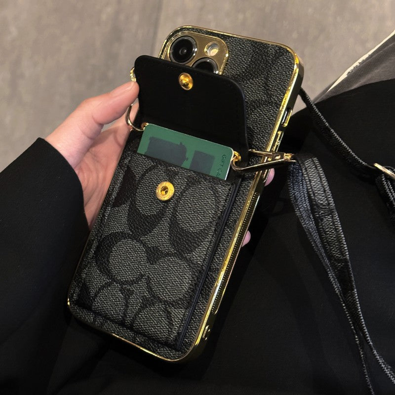 Coa Card Bag Leather Chain iPhone Case - Iphonecasehouse