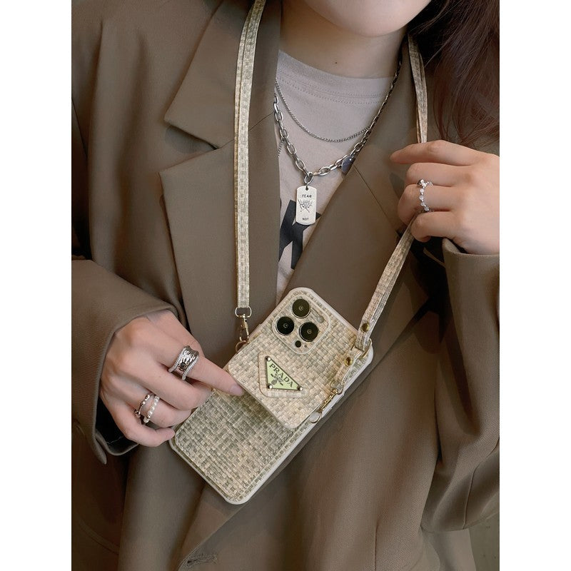 Pra Weave Card Bag Crossbody iPhone Case - Iphonecasehouse