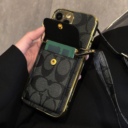 Coa Card Bag Leather Chain iPhone Case - Iphonecasehouse
