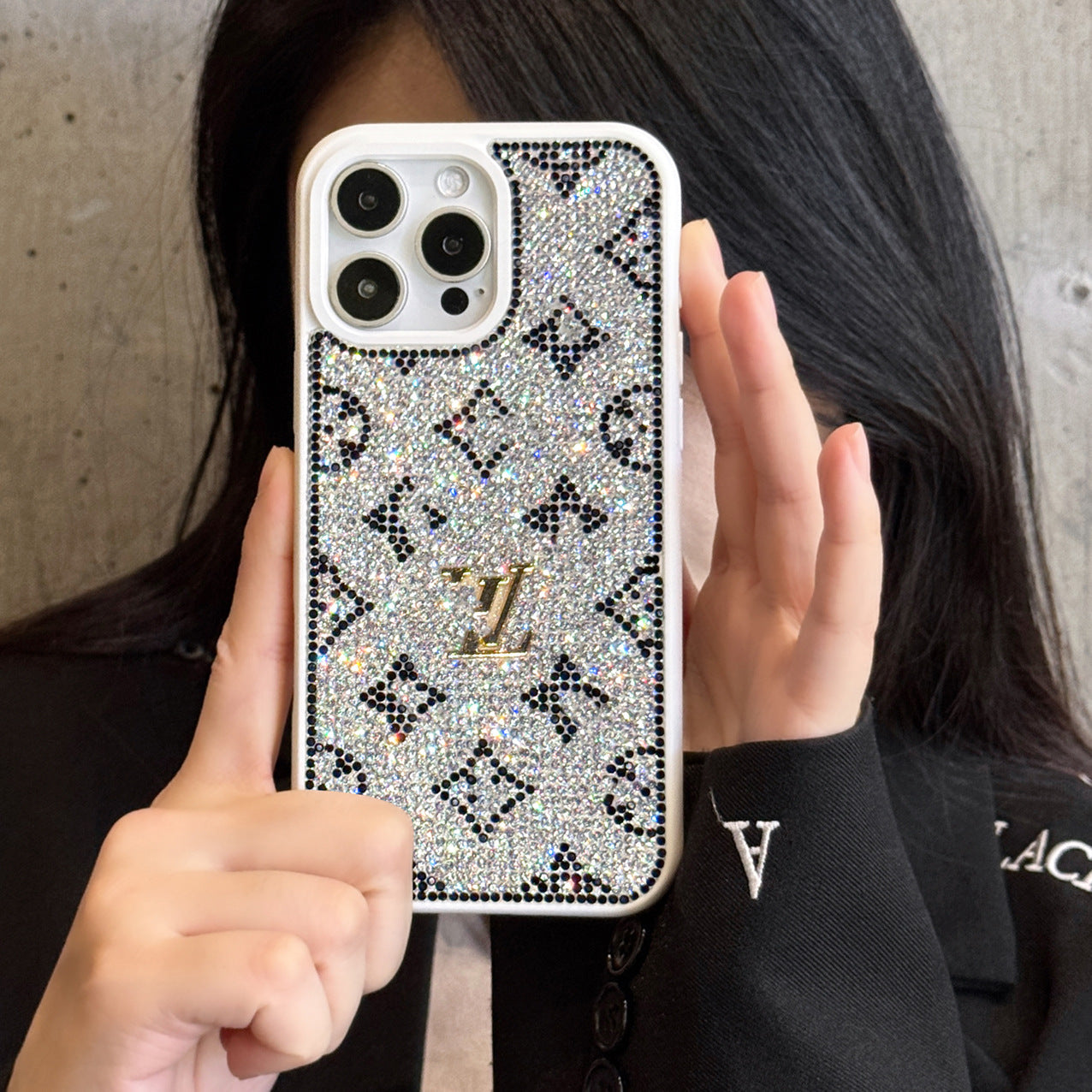 Luxury Glitter Holographic Y - S - L-Inspired iPhone Case – Diamond Shine Edition - Iphonecasehouse