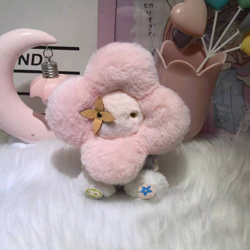 Cute Sunflower Plush Keychain – Vivian Doll Bag Charm for Women, Car & Backpack Decoration - Iphonecasehouse