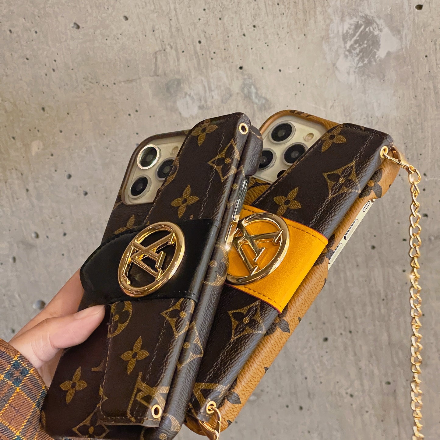 Lou Gold CrossBody Card Holder iPhone Case - Iphonecasehouse