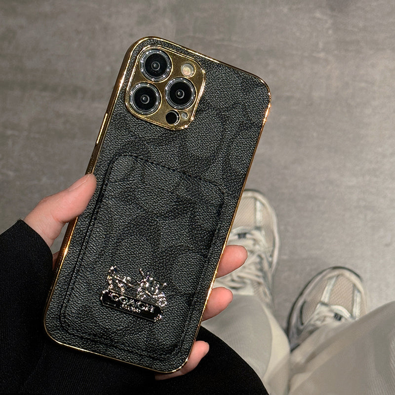 Coa Card Bag Leather iPhone Case - Iphonecasehouse