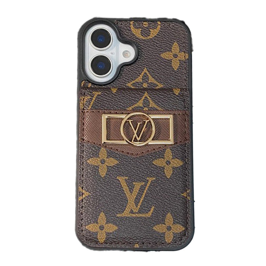 Lou Card Bag Gold Logo iPhone Case - Iphonecasehouse