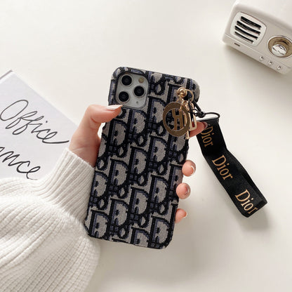 CD iPhone Case With Strap Black-GS240315 - Iphonecasehouse