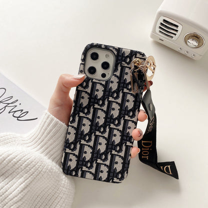 CD iPhone Case With Strap Black-GS240315 - Iphonecasehouse