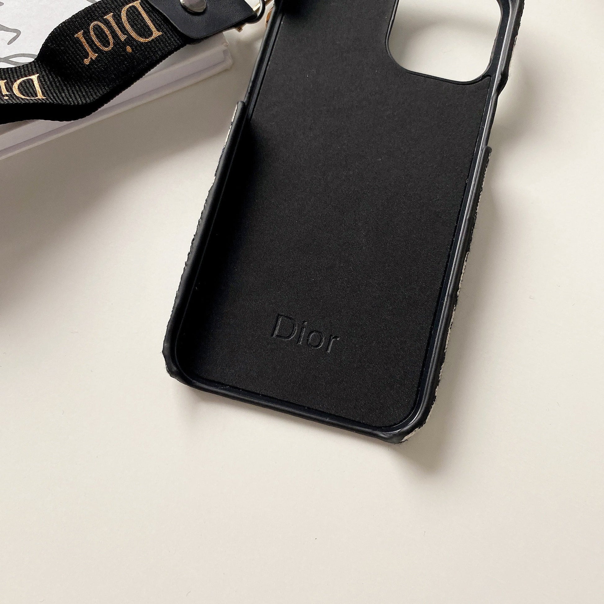 CD iPhone Case With Strap Black-GS240315 - Iphonecasehouse