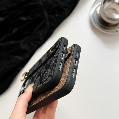 Coach iPhone Case With Holder Coffee-SW240330 - Iphonecasehouse