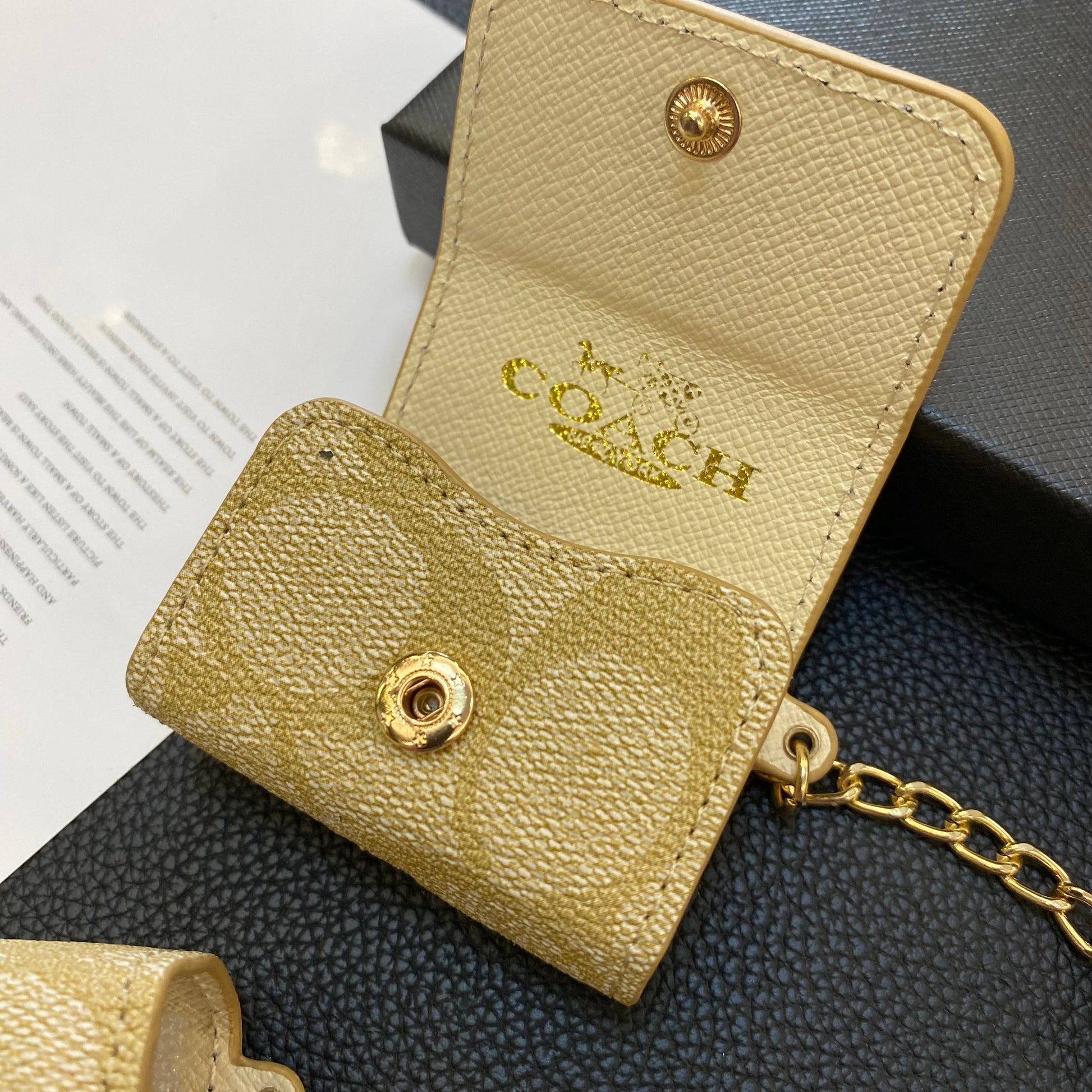 Luxury Coach AirPods Pro Cases Coffee-YH240425 - Iphonecasehouse