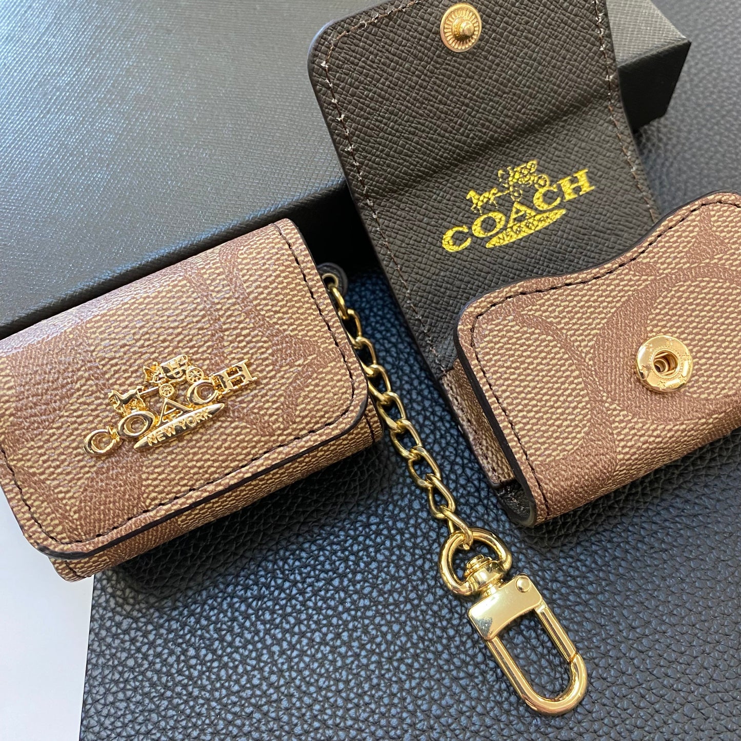 Luxury Coach AirPods Cases Light Brown-LGK240425 - Iphonecasehouse