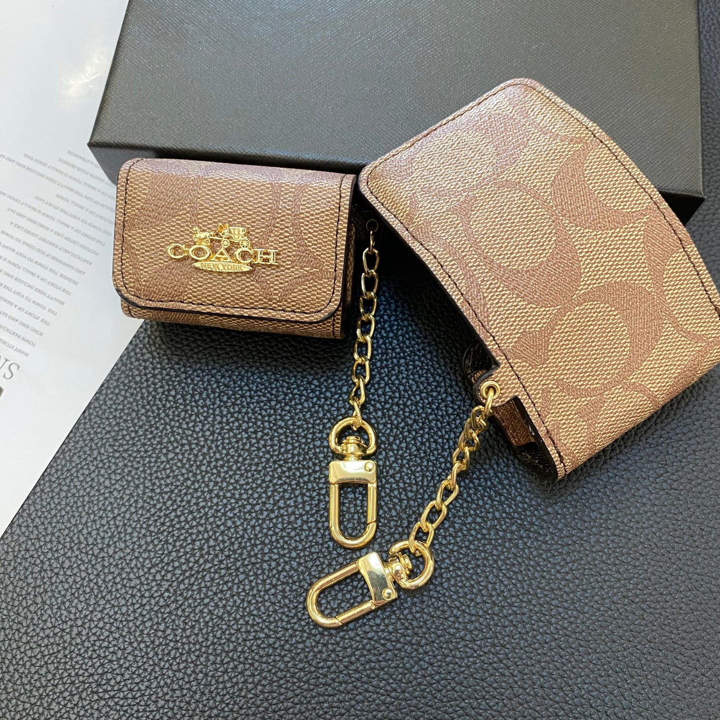 Luxury Coach AirPods Cases Light Brown-LGK240425 - Iphonecasehouse