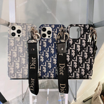 CD iPhone Case With Strap Black-GS240315 - Iphonecasehouse