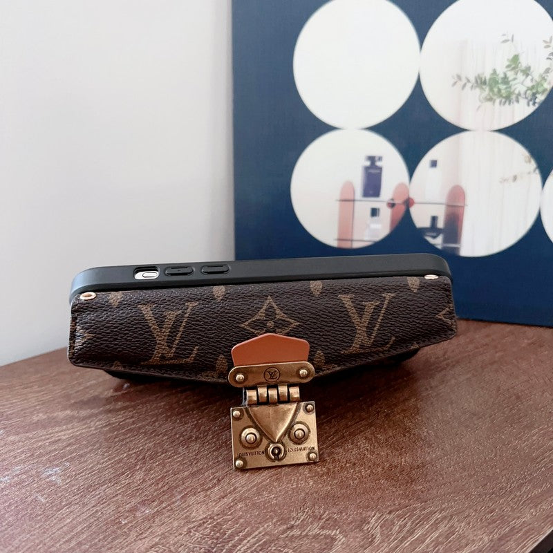 Lou Lock Card Bag Crossbody Chain iPhone Case - Iphonecasehouse