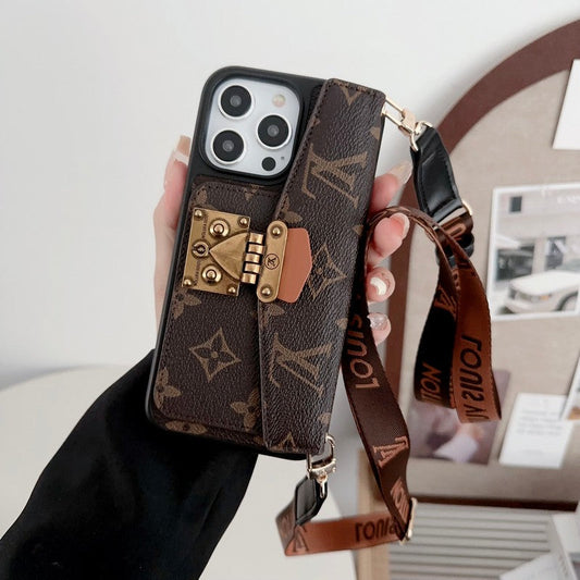 Lou Lock Card Bag Crossbody Chain iPhone Case - Iphonecasehouse