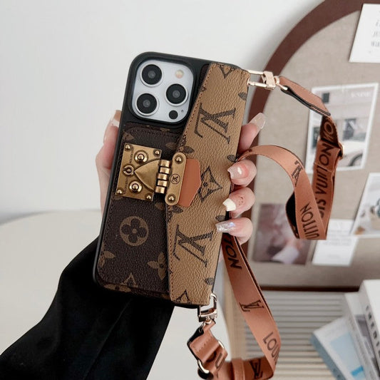 Lou Lock Card Bag Crossbody Chain iPhone Case - Iphonecasehouse