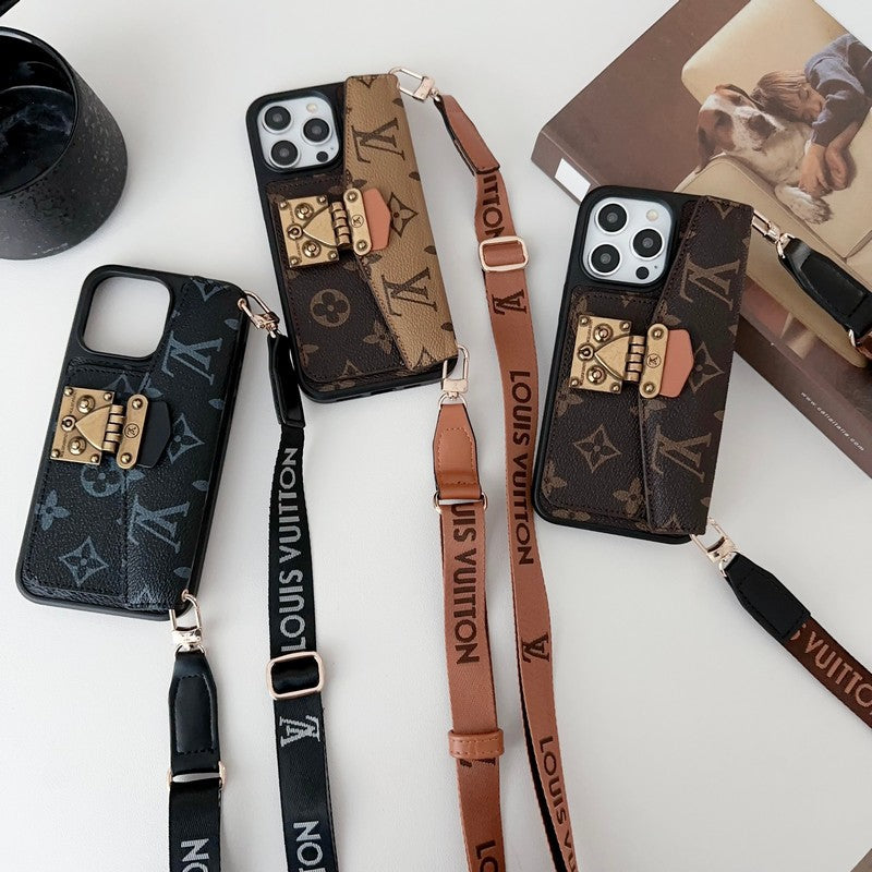 Lou Lock Card Bag Crossbody Chain iPhone Case - Iphonecasehouse