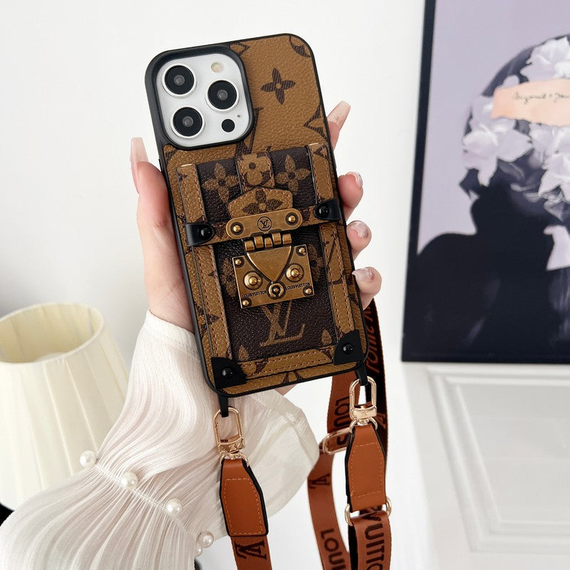 Lou Brown Crossbody Chain iPhone Case - Iphonecasehouse