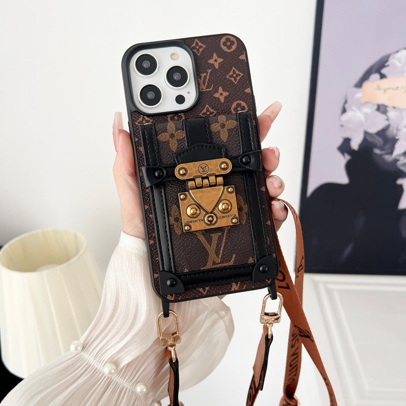 Lou Brown Crossbody Chain iPhone Case - Iphonecasehouse