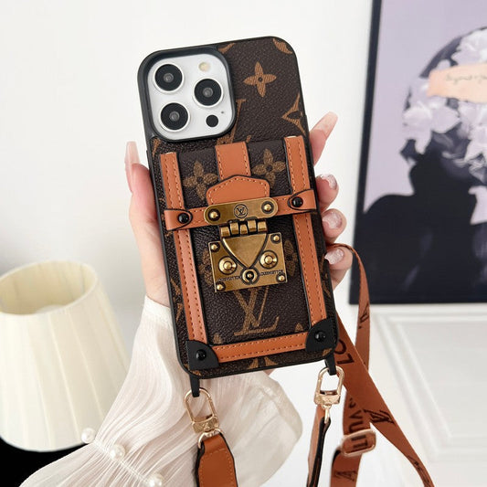 Lou Brown Crossbody Chain iPhone Case - Iphonecasehouse