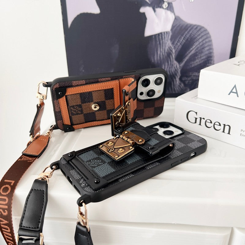 Lou Brown Crossbody Chain iPhone Case - Iphonecasehouse