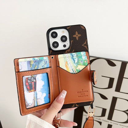 Lou Card Bag Chain Classic Brown iPhone Case - Iphonecasehouse