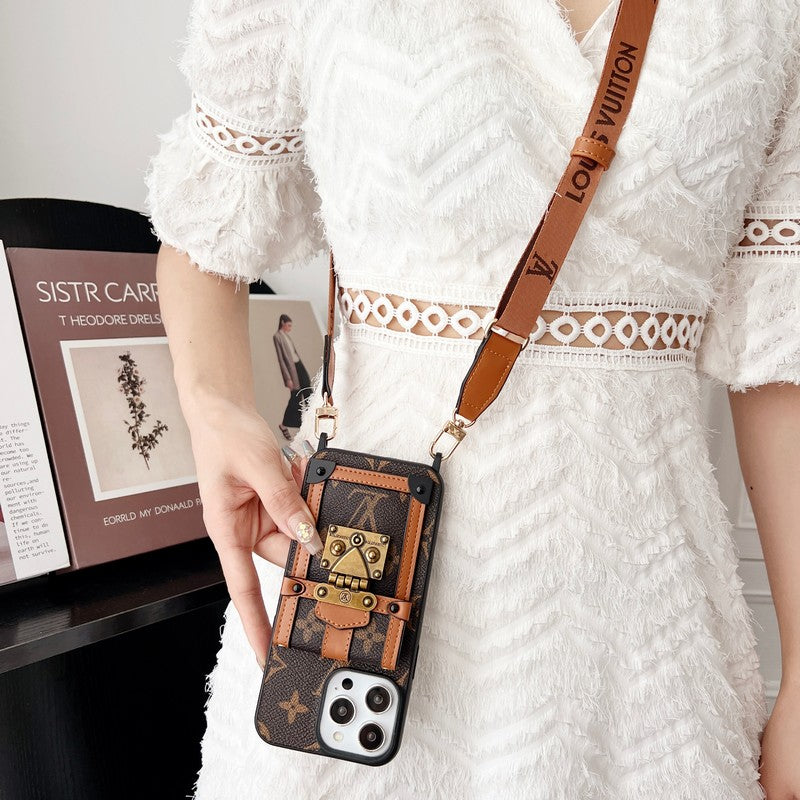 Lou Brown Crossbody Chain iPhone Case - Iphonecasehouse