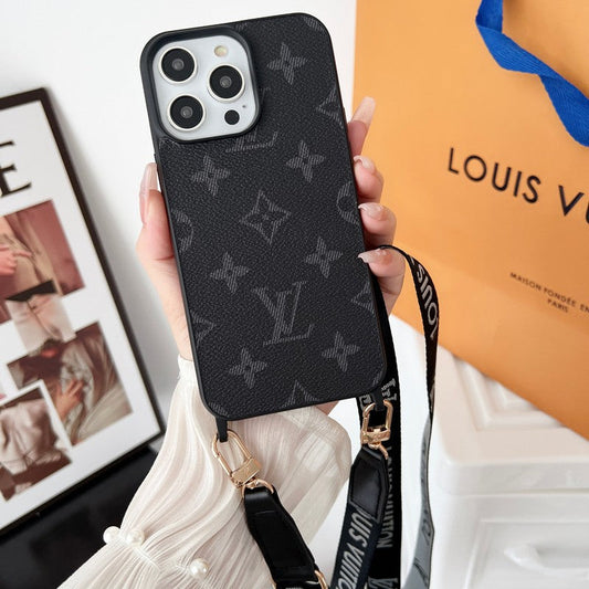 Lou Black & White Crossbody iPhone Case - Iphonecasehouse