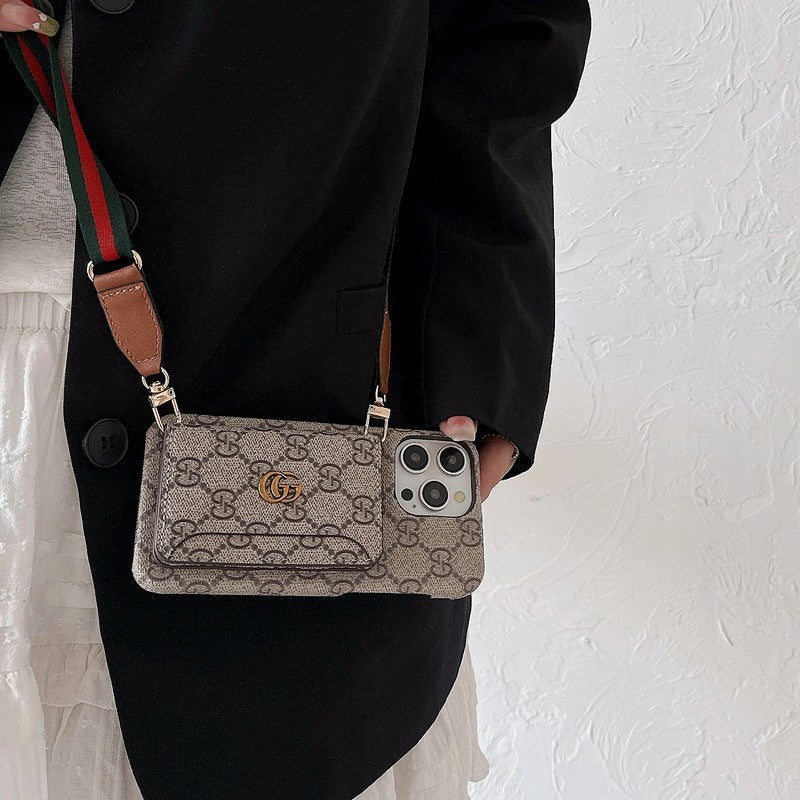 GG Card Bag Crossbody Classic iPhone Case - Iphonecasehouse