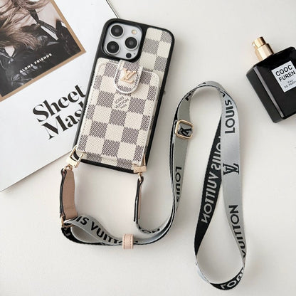 Lou Black & White Crossbody Card Bag iPhone Case - Iphonecasehouse