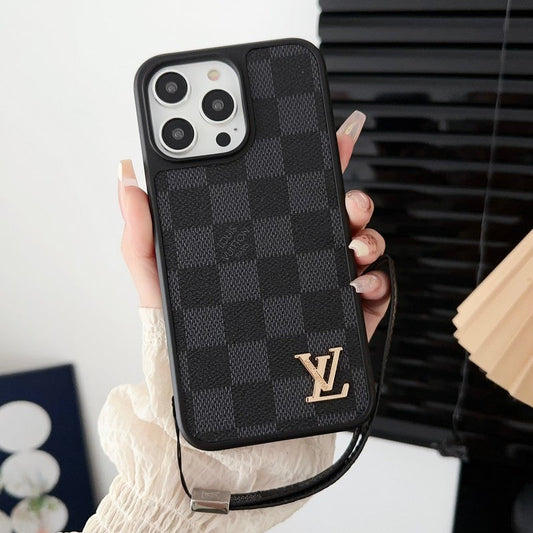 Lou Black & White Hand Chain iPhone Case - Iphonecasehouse