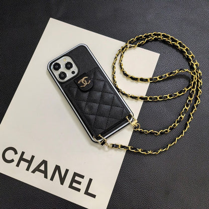 C.C Crossbody Leather iPhone Case - Iphonecasehouse