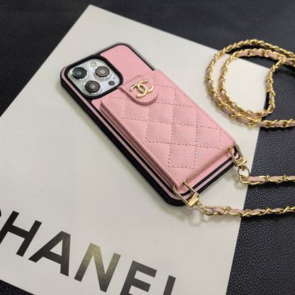 C.C Crossbody Leather iPhone Case - Iphonecasehouse