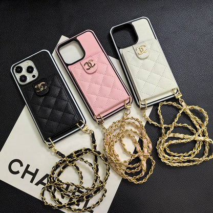 C.C Crossbody Leather iPhone Case - Iphonecasehouse