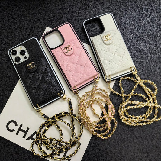 C.C Crossbody Leather iPhone Case - Iphonecasehouse