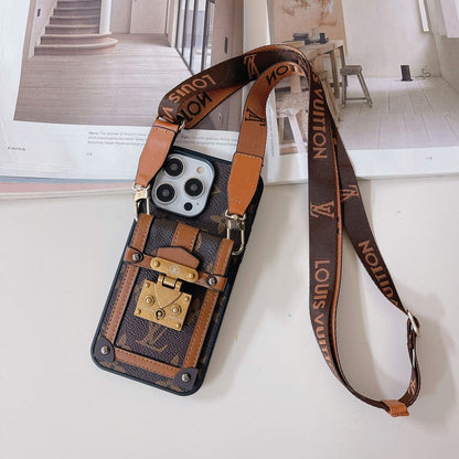 Lou GG Card Holder Chain iPhone Case - Iphonecasehouse
