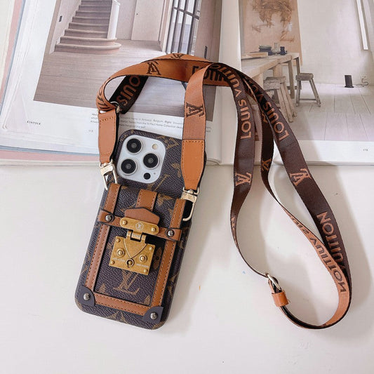 Lou GG Card Holder Chain iPhone Case - Iphonecasehouse