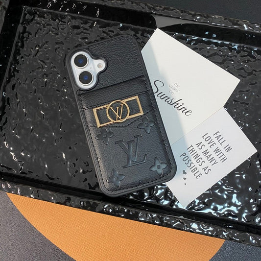 Lou Card Bag Gold Logo iPhone Case - Iphonecasehouse