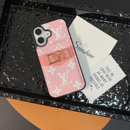 Lou Card Bag Gold Logo iPhone Case - Iphonecasehouse