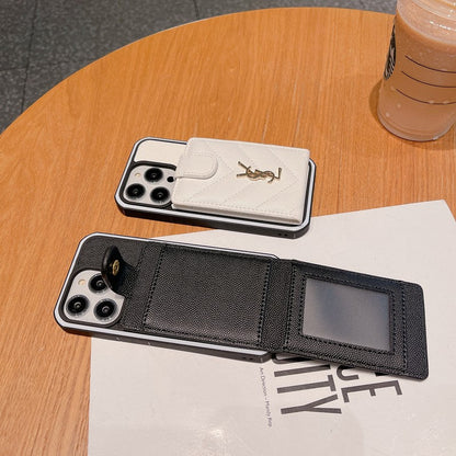 Saint Card Bag Color Leather iPhone Case - Iphonecasehouse