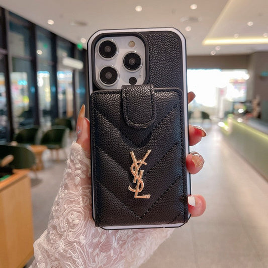 Saint Card Bag Color Leather iPhone Case - Iphonecasehouse