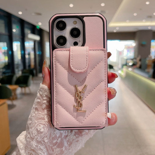 Saint Card Bag Color Leather iPhone Case - Iphonecasehouse