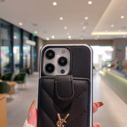 Saint Card Bag Color Leather iPhone Case - Iphonecasehouse