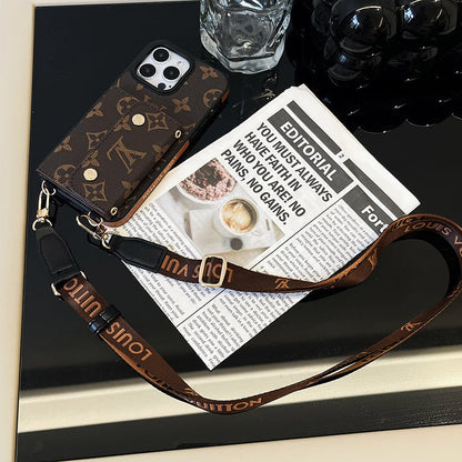 Lou Card Bag Chain Brown iPhone Case - Iphonecasehouse