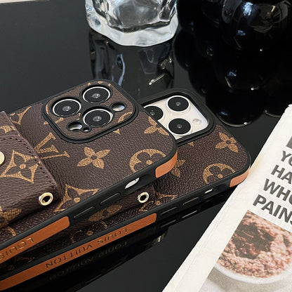 Lou Card Bag Chain Brown iPhone Case - Iphonecasehouse