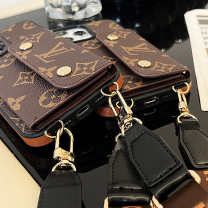 Lou Card Bag Chain Brown iPhone Case - Iphonecasehouse