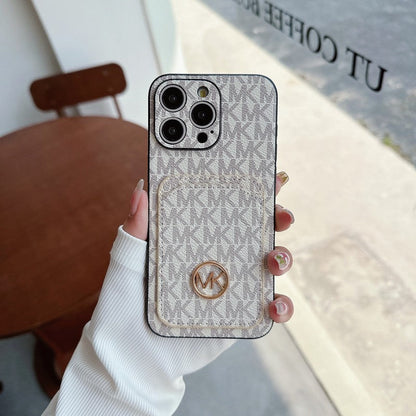 MK Card Bag Gold Logo iPhone Case - Iphonecasehouse