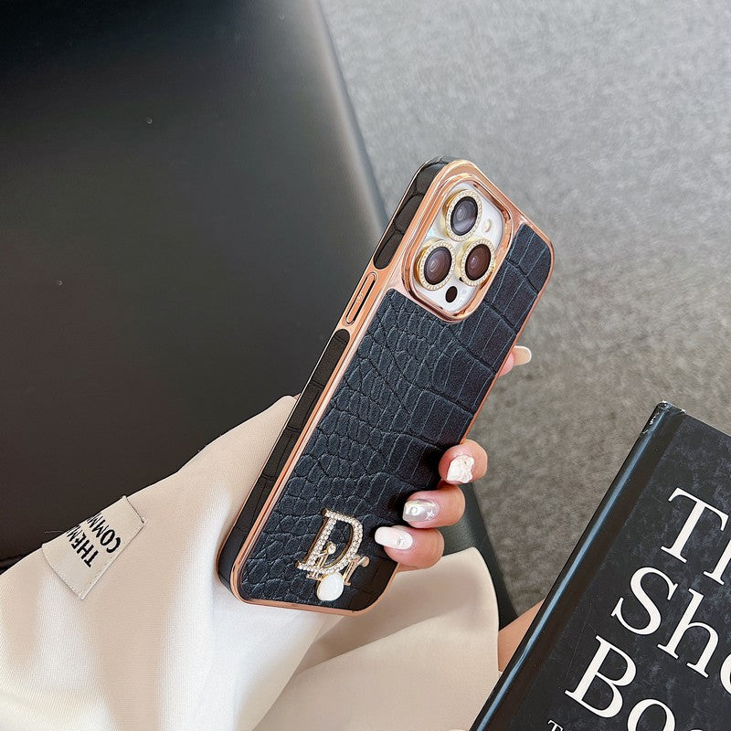 CD Diamond Logo Rose Gold iPhone Case - Iphonecasehouse