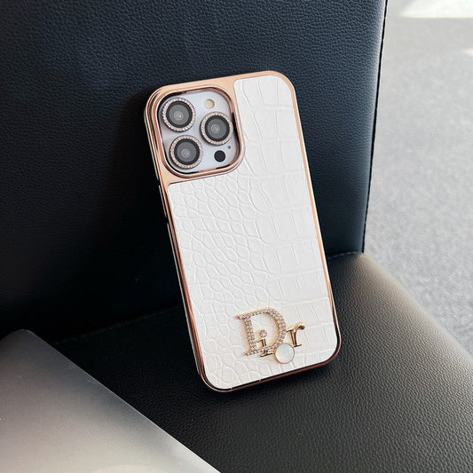 CD Diamond Logo Rose Gold iPhone Case - Iphonecasehouse